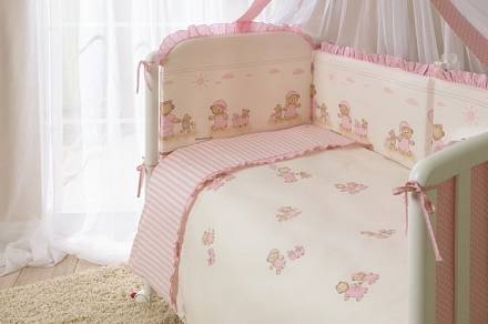 Комплект постельного белья для детей Тиффани, 3 предмета, розовый 